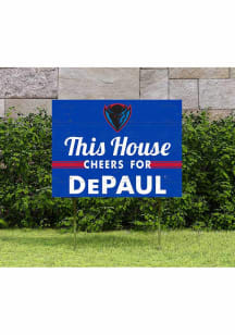 DePaul Blue Demons KH Sports Fan 18x24 This House Cheers Yard Sign - Blue