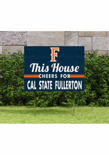 Cal State Fullerton Titans KH Sports Fan 18x24 This House Cheers Yard Sign - Navy Blue