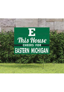 Eastern Michigan Eagles KH Sports Fan 18x24 This House Cheers Yard Sign - Green