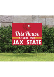 Jacksonville State Gamecocks KH Sports Fan 18x24 This House Cheers Yard Sign - Red