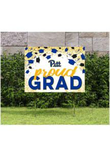Pitt Panthers KH Sports Fan 18x24 Proud Grad Confetti Yard Sign - Gold