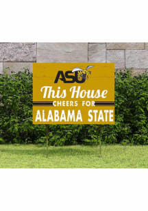 Alabama State Hornets KH Sports Fan 18x24 This House Cheers Yard Sign - Black