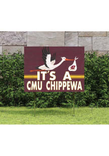 Central Michigan Chippewas KH Sports Fan 18x24 Stork Yard Sign - Red