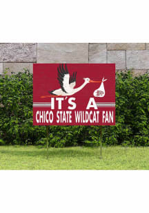CSU Chico Wildcats KH Sports Fan 18x24 Stork Yard Sign - Red