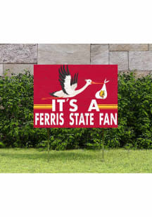 Ferris State Bulldogs KH Sports Fan 18x24 Stork Yard Sign - Red