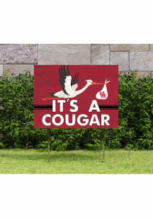 Houston Cougars KH Sports Fan 18x24 Stork Yard Sign - Red
