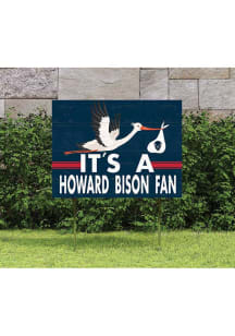 Howard Bison KH Sports Fan 18x24 Stork Yard Sign - Blue