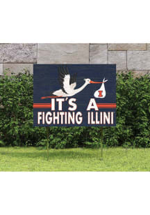 Illinois Fighting Illini KH Sports Fan 18x24 Stork Yard Sign - Orange