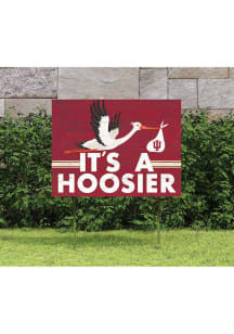 Indiana Hoosiers KH Sports Fan 18x24 Stork Yard Sign - Red