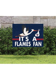 Liberty Flames KH Sports Fan 18x24 Stork Yard Sign - Red