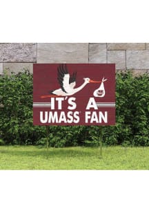 Massachusetts Minutemen KH Sports Fan 18x24 Stork Yard Sign - Red