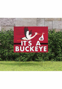 Ohio State Buckeyes KH Sports Fan 18x24 Stork Yard Sign - Red