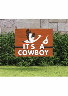 Oklahoma State Cowboys KH Sports Fan 18x24 Stork Yard Sign - Orange