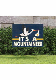 West Virginia Mountaineers KH Sports Fan 18x24 Stork Yard Sign - Gold