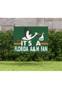 Florida A&M Rattlers KH Sports Fan 18x24 Stork Yard Sign - Orange