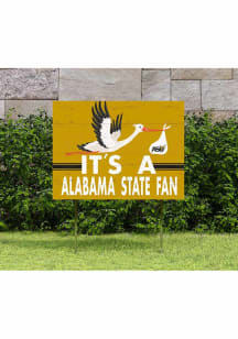 Alabama State Hornets KH Sports Fan 18x24 Stork Yard Sign - Black