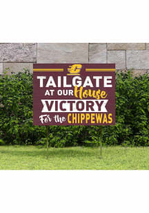 Central Michigan Chippewas KH Sports Fan 18x24 Tailgate Yard Sign - Red