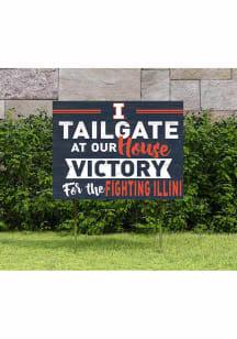 Illinois Fighting Illini KH Sports Fan 18x24 Tailgate Yard Sign - Orange