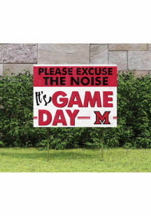 Miami RedHawks KH Sports Fan 18x24 Excuse the Noise Yard Sign - Red