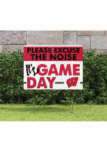 Wisconsin Badgers KH Sports Fan 18x24 Excuse the Noise Yard Sign - Red