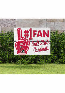 Ball State Cardinals KH Sports Fan 18x24 Fan Yard Sign - Red