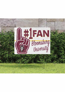 Bloomsburg University Huskies KH Sports Fan 18x24 Fan Yard Sign - Red