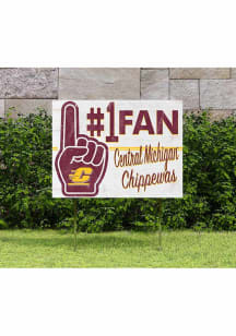 Central Michigan Chippewas KH Sports Fan 18x24 Fan Yard Sign - Red
