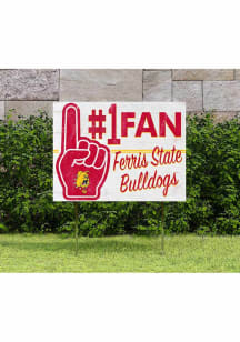 Ferris State Bulldogs KH Sports Fan 18x24 Fan Yard Sign - Red