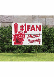 Miami RedHawks KH Sports Fan 18x24 Fan Yard Sign - Red