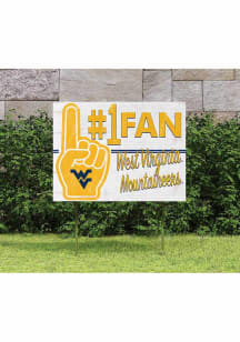 West Virginia Mountaineers KH Sports Fan 18x24 Fan Yard Sign - Gold
