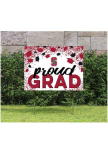 Stanford Cardinal KH Sports Fan 18x24 Proud Grad Confetti Yard Sign - Cardinal