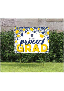 Toledo Rockets KH Sports Fan 18x24 Proud Grad Confetti Yard Sign - Blue