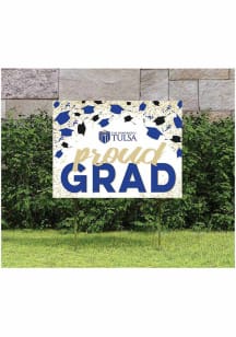 Tulsa Golden Hurricane KH Sports Fan 18x24 Proud Grad Confetti Yard Sign - Gold