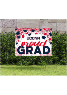 UConn Huskies KH Sports Fan 18x24 Proud Grad Confetti Yard Sign - White