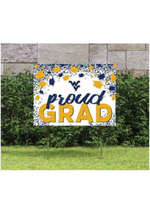 West Virginia Mountaineers KH Sports Fan 18x24 Proud Grad Confetti Yard Sign - Gold
