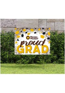 Western Michigan Broncos KH Sports Fan 18x24 Proud Grad Confetti Yard Sign - Brown