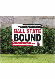 Ball State Cardinals KH Sports Fan 18" x 24" Retro School Bound Yard Sign - Cardinal