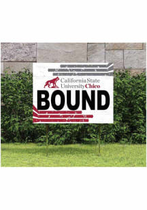 CSU Chico Wildcats KH Sports Fan 18" x 24" Retro School Bound Yard Sign - Cardinal