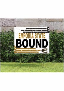 Emporia State Hornets KH Sports Fan 18" x 24" Retro School Bound Yard Sign - Gold