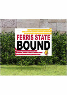 Ferris State Bulldogs KH Sports Fan 18" x 24" Retro School Bound Yard Sign - Crimson