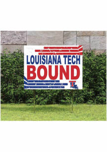Louisiana Tech Bulldogs KH Sports Fan 18" x 24" Retro School Bound Yard Sign - Red