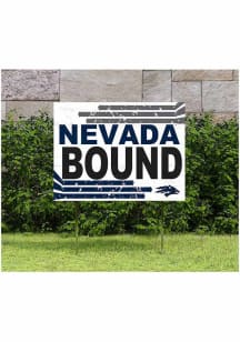 Nevada Wolf Pack KH Sports Fan 18" x 24" Retro School Bound Yard Sign - Silver