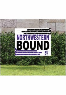 Northwestern Wildcats KH Sports Fan 18" x 24" Retro School Bound Yard Sign - Purple