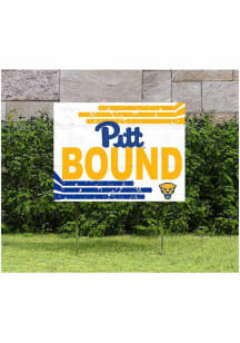 Pitt Panthers KH Sports Fan 18" x 24" Retro School Bound Yard Sign - Gold