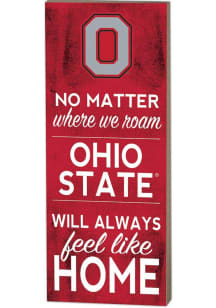 KH Sports Fan Ohio State Buckeyes 7x18 Wood Design Sign - Red