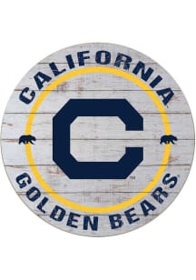KH Sports Fan Cal Golden Bears Weathered Helmet Circle Sign - Grey