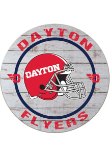KH Sports Fan Dayton Flyers Weathered Helmet Circle Sign - Grey