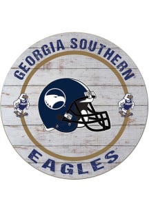 KH Sports Fan Georgia Southern Eagles Weathered Helmet Circle Sign - Grey