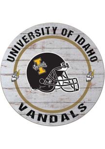 KH Sports Fan Idaho Vandals Weathered Helmet Circle Sign - Grey