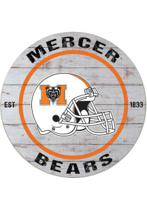 KH Sports Fan Mercer Bears Weathered Helmet Circle Sign - Grey